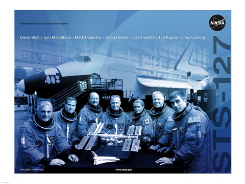 Framed STS 127 Mission Poster Print