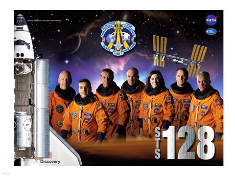 Framed STS 128 Mission Poster Print