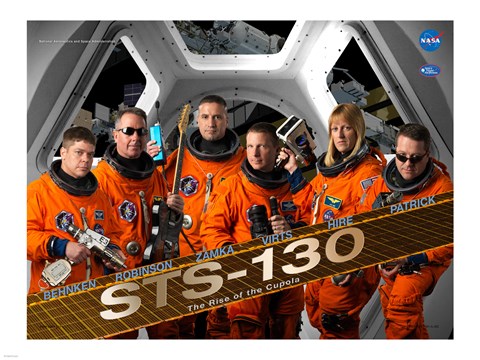 Framed STS130 Mission Poster Print