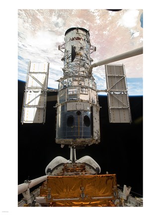 Framed Atlantis STS Releasing ISS Module Print