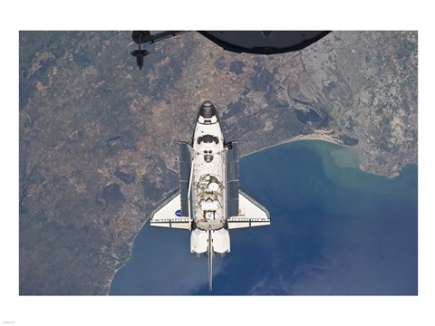 Framed Atlantis in Orbit Print