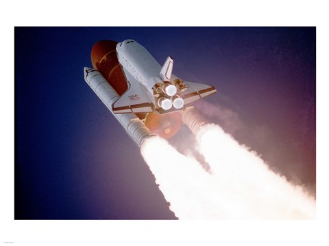 Framed Atlantis Taking Off on STS-27 Print