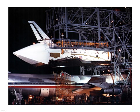 Framed Columbia Shortly After Seperation Print