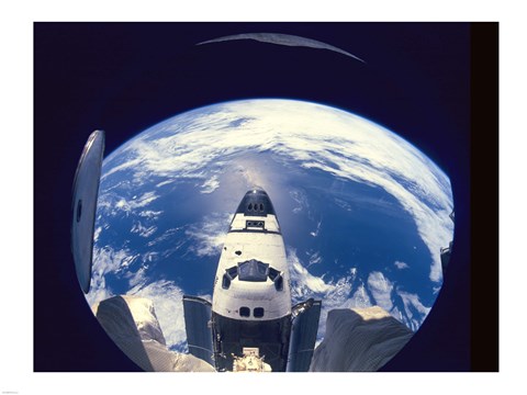 Framed Earth &amp; Atlantis Print