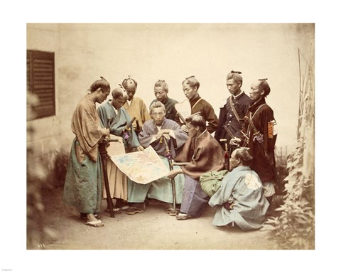 Framed Satsuma samurai during boshin war period Print