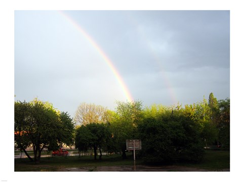 Framed Double Rainbow, Poland Print