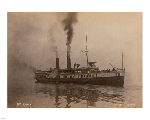Framed Steamer Cibola - launched in 1887 Print