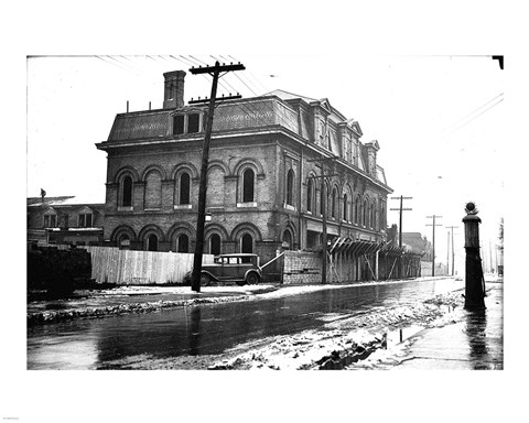 Framed St. Andrew&#39;s Market building on Adelaide Avenue, Toronto, Ontario, Canada. Print