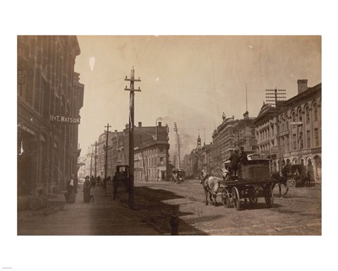 Framed Wholesale Stores. Front &amp; Wellington Sts. at Church St. Toronto, Canada Print