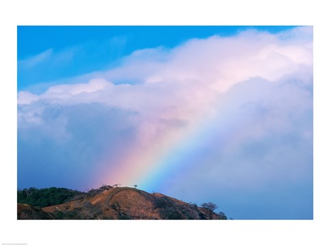 Framed Rainbow at Monteverde Cloud Forest Reserve, Costa Rica Print