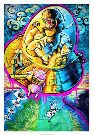 Framed T-Rex Makes a Lousy CoPiliot Print