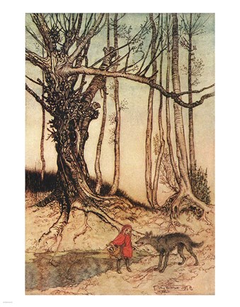 Framed Little Red Riding Hood II Print