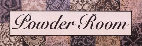 Framed Powder Room Purple Print