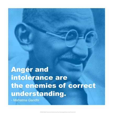 Framed Gandhi - Intolerance Quote Print