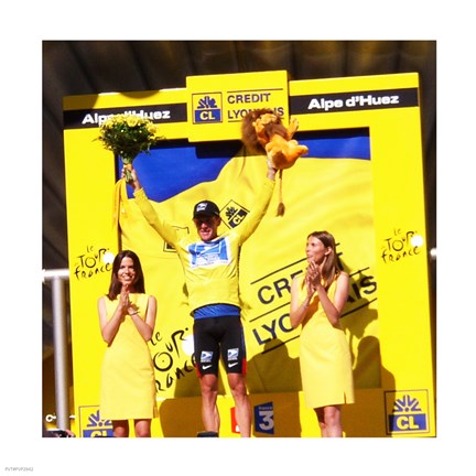 Framed Lance Armstrong - Tour de France 2003 Print