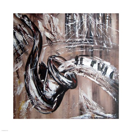 Framed Abstract Saxaphone Print