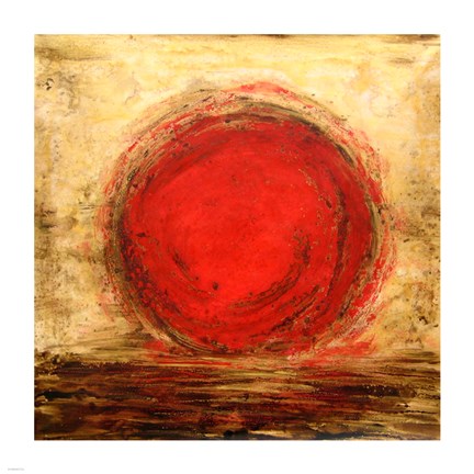 Framed Red Sun Print