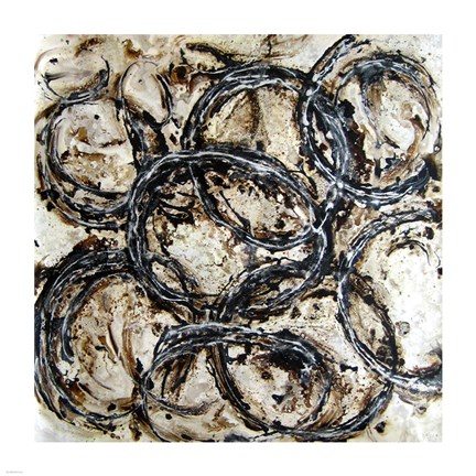 Framed Abstract Circles II Print