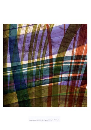 Framed Paintstroke Tile II Print