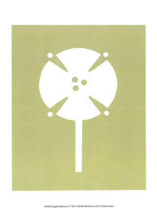 Framed Simple Silhouette I Print