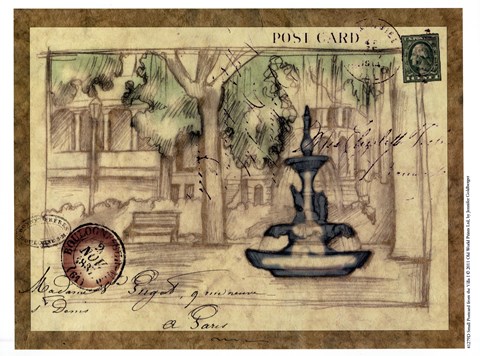 Framed Small postcard from the Villa I Print