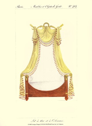 Framed Antique Drapery II Print