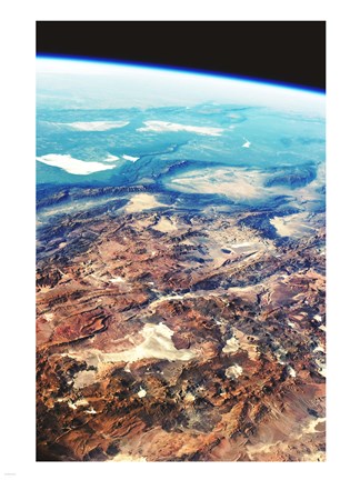 Framed Central Andes Mountains, from space Print