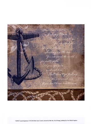 Framed Coastal Inspiration VI Print