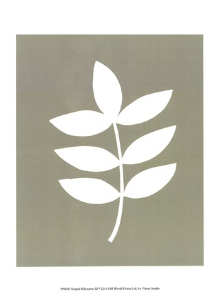 Framed Simple Sihouette III Print