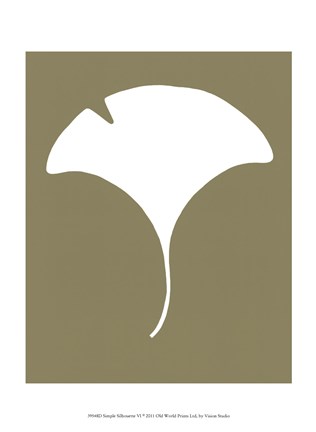 Framed Simple Silhouette VI Print