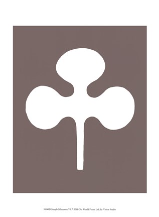 Framed Simple Silhouette VII Print