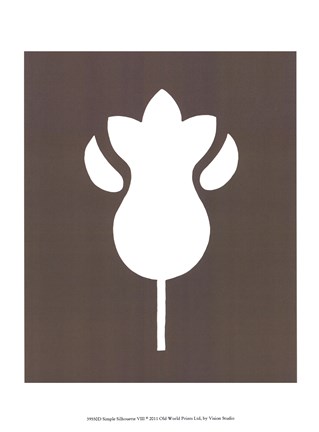 Framed Simple Silhouette VIII Print