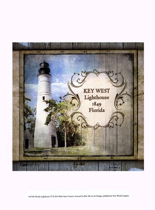 Framed Florida Lighthouse VI Print