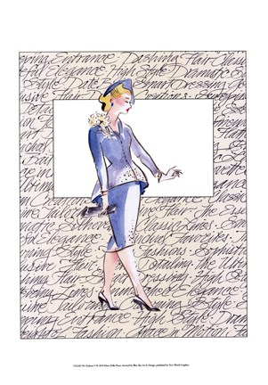 Framed 50&#39;s Fashion V Print