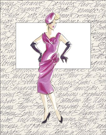 Framed 50&#39;s Fashion VI Print