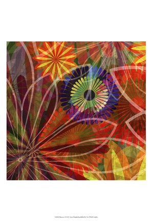 Framed Fluoresce I Print