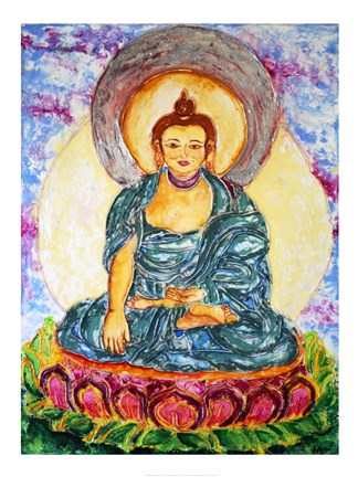 Framed Meditating On A Lotus Print