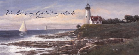 Framed Lighthouse - Dawn (verse) Print