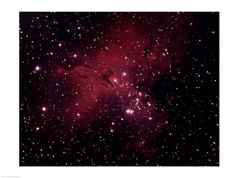 Framed Gaseous Nebula in Serpens Print