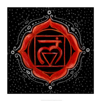 Framed Muladhara - Root Chakra, Support Print