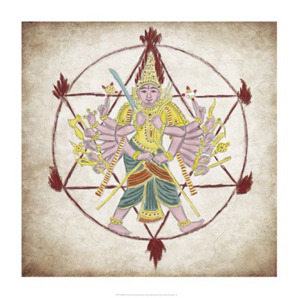 Framed Chakra Ayudhapurusha Print