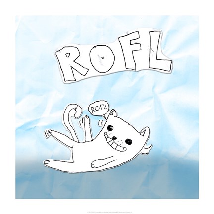 Framed ROFL Cat Print