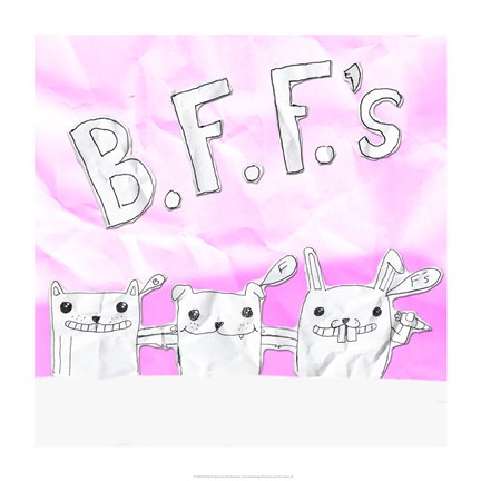 Framed BFF Cats Print