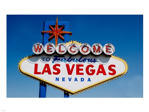 Framed Sign in daytime, Las Vegas, Nevada Print