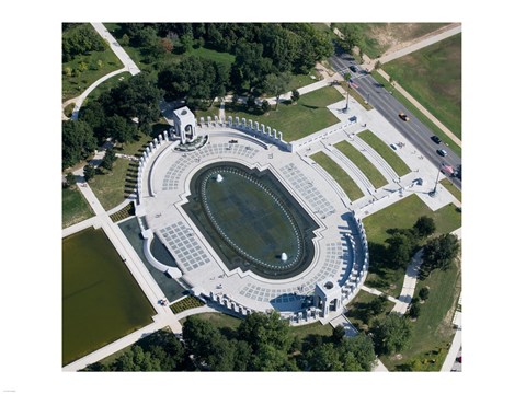 Framed Ariel view of the WW2 Monument Print