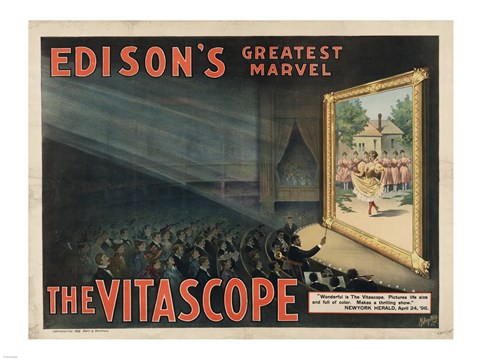 Framed Edisons Vitascope Print