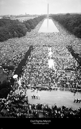 Framed Civil rights march on Washington Print