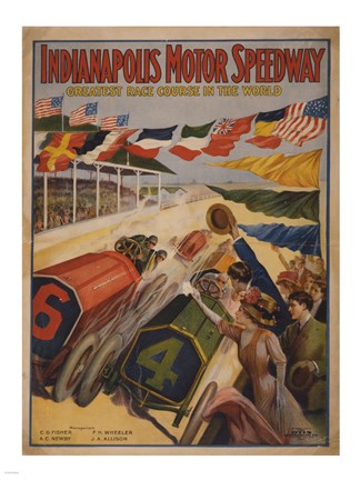 Framed Indianapolis Motor Speedway Print