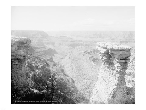 Framed Grand Canyon of Arizona from the head of Grand View trail Print