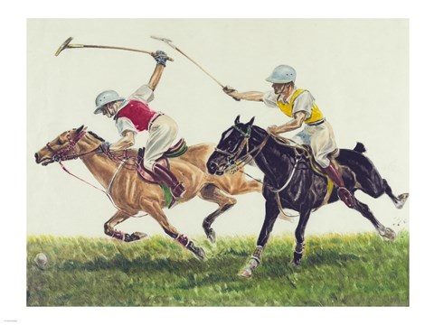 Framed Polo action Print